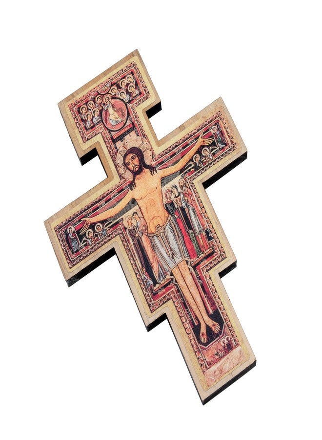 Intercession صليب خشبي معلق على الحائط من سان داميانو (8 بوصات) - Image 2